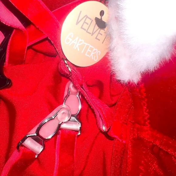 NEW Festive Sexy Bodysuit with Garters - Picture 4 of 7